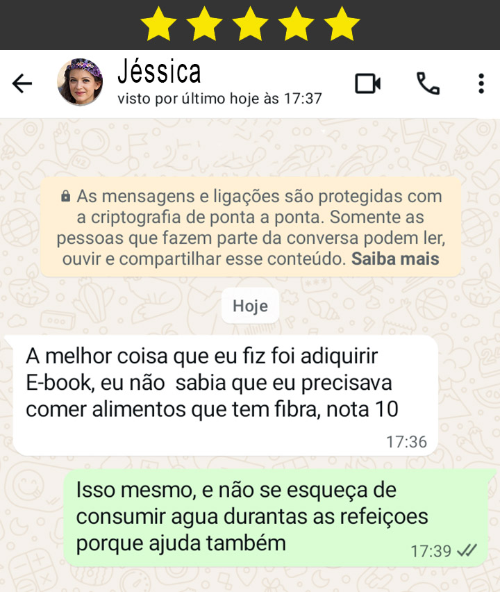 Depoimento de Jéssica sobre o eBook Hemorroidas Sem Tabu