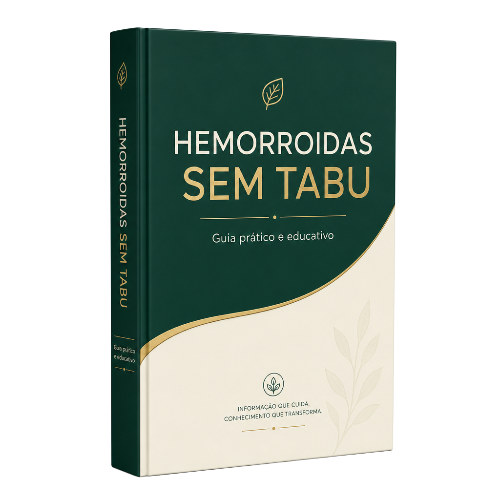 Mockup 3D do eBook Hemorroidas Sem Tabu
